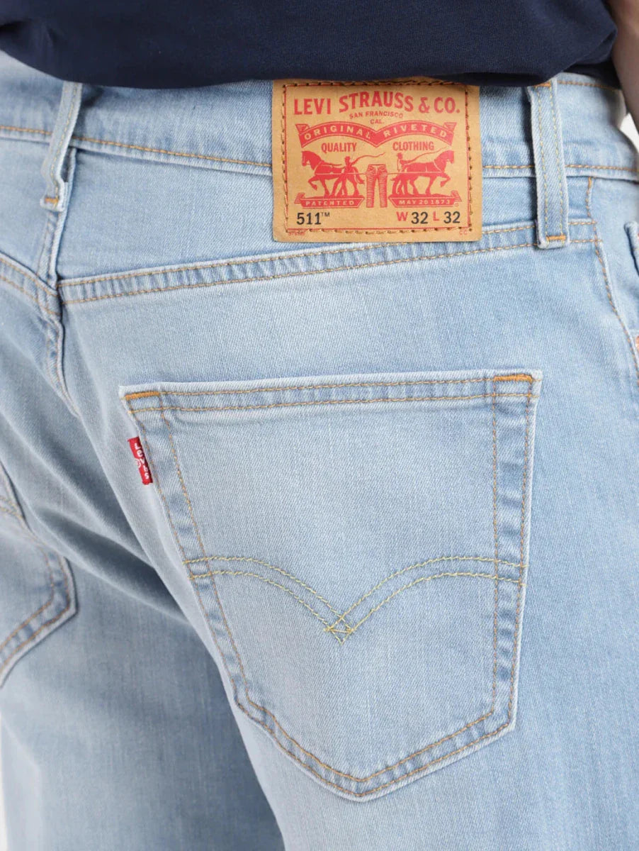 Levis 511 Light Blue Slim Fit Mid Rise Jeans - Jack N Jeans