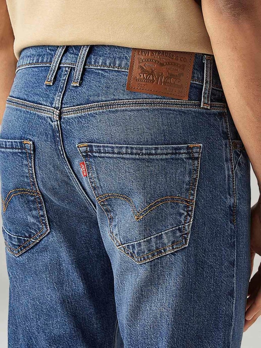 Levi's 513 Blue Slim Straight Fit Mid Rise Jeans - Jack N Jeans