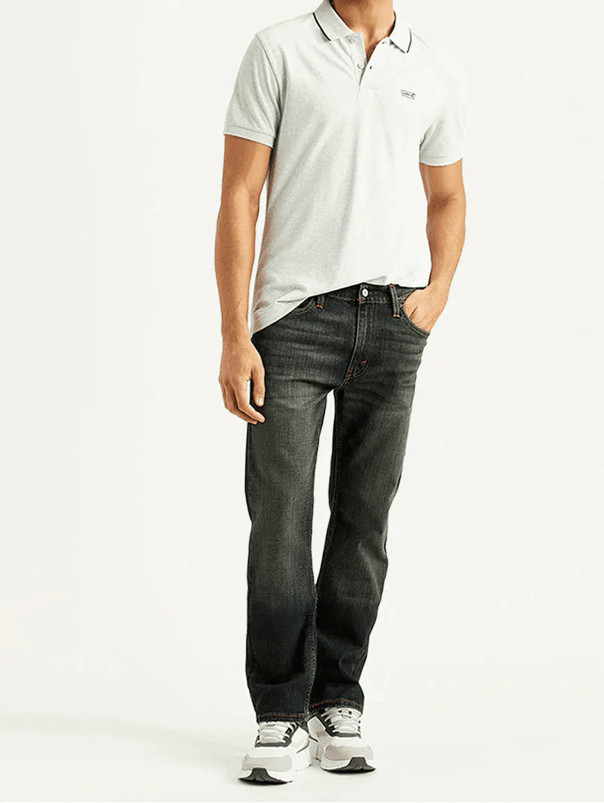 Levi's 513 Charcoal Grey Slim Straight Fit Mid Rise Jeans - Jack N Jeans
