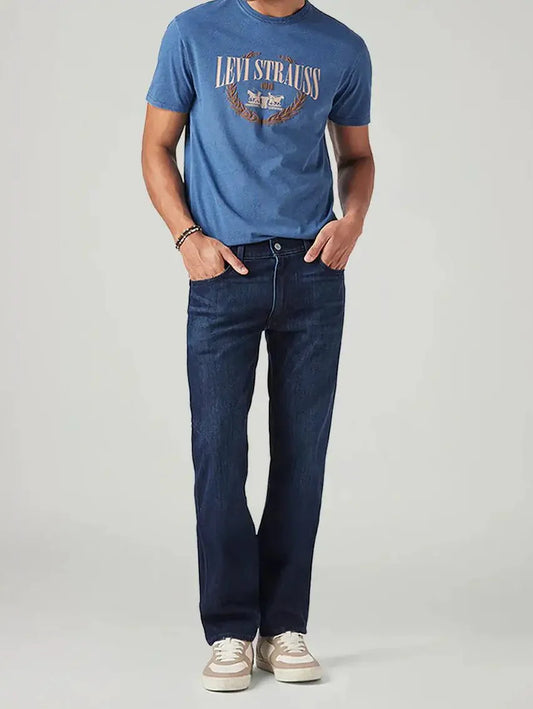 Levi's 513 Dark Blue Slim Straight Fit Mid Rise Jeans - Jack N Jeans
