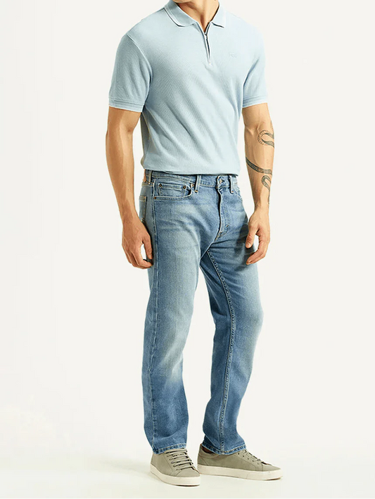 Levi's 513 Light Blue Slim Straight Fit Mid Rise Jeans - Jack N Jeans