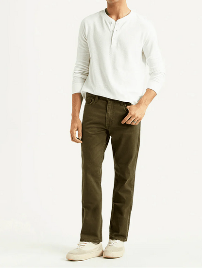 Levi's 513 Olive Slim Straight Fit Mid Rise Jeans - Jack N Jeans