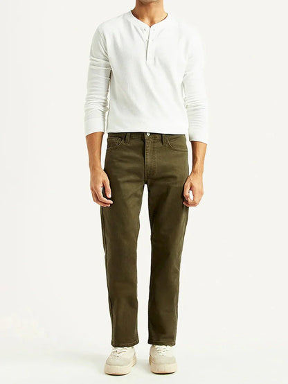 Levi's 513 Olive Slim Straight Fit Mid Rise Jeans - Jack N Jeans