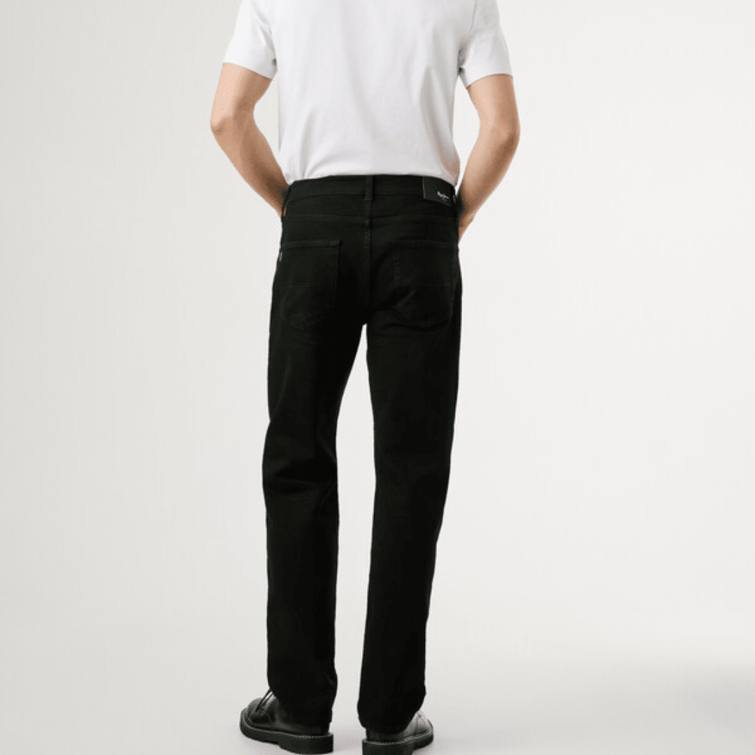 pepejeans straight fit mid-rise jeans - cash - Jack N Jeans