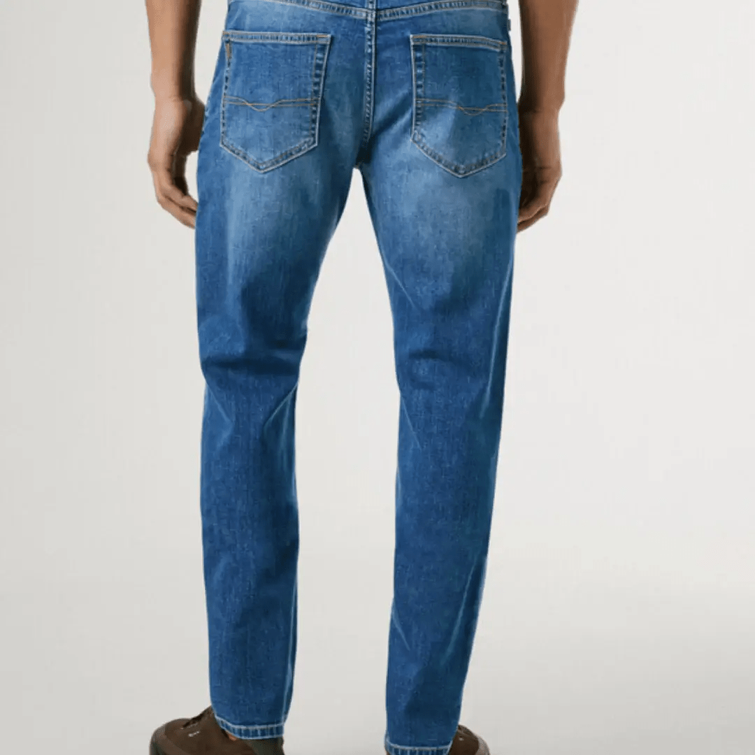 pepejeans taper fit mid-rise jeans - stanley - Jack N Jeans