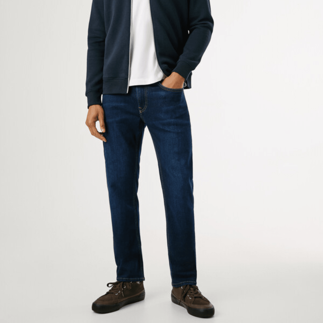 pepejeans taper fit mid-rise jeans - stanley - Jack N Jeans