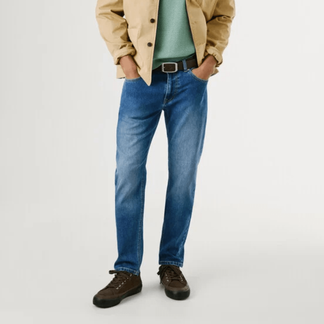 pepejeans taper fit mid-rise jeans - stanley - Jack N Jeans